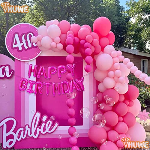 16 Inch Happy Birthday Balloon, Hot Pink Happy Birthday Balloons Banner Aluminum Foil Letters Balloons For Birthday Party Decorations Supplies #TOP3