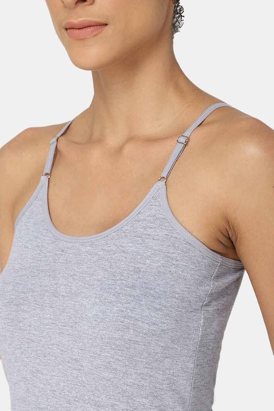 Image of Intimacy Cotton Camisole for Women with Adjustable Spaghetti Straps Comfortable Everyday Wear Camisole Slip for Women
