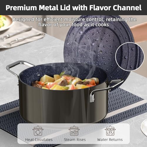 Image of Nuwave Lux 13pc Forged Lightweight Cookware Set PFAS Free, Healthy G10 Duralon Ceramic Coating, Ultra Non-Stick, Stay-Cool Handles, Works on All Cooktops & Induction Ready