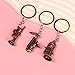 NOIAFZY 9-Pack Retro Metal Saxophone Trumpet Tuba Keychain - Miniature Musical Instrument Keyrings for Music Enthusiasts