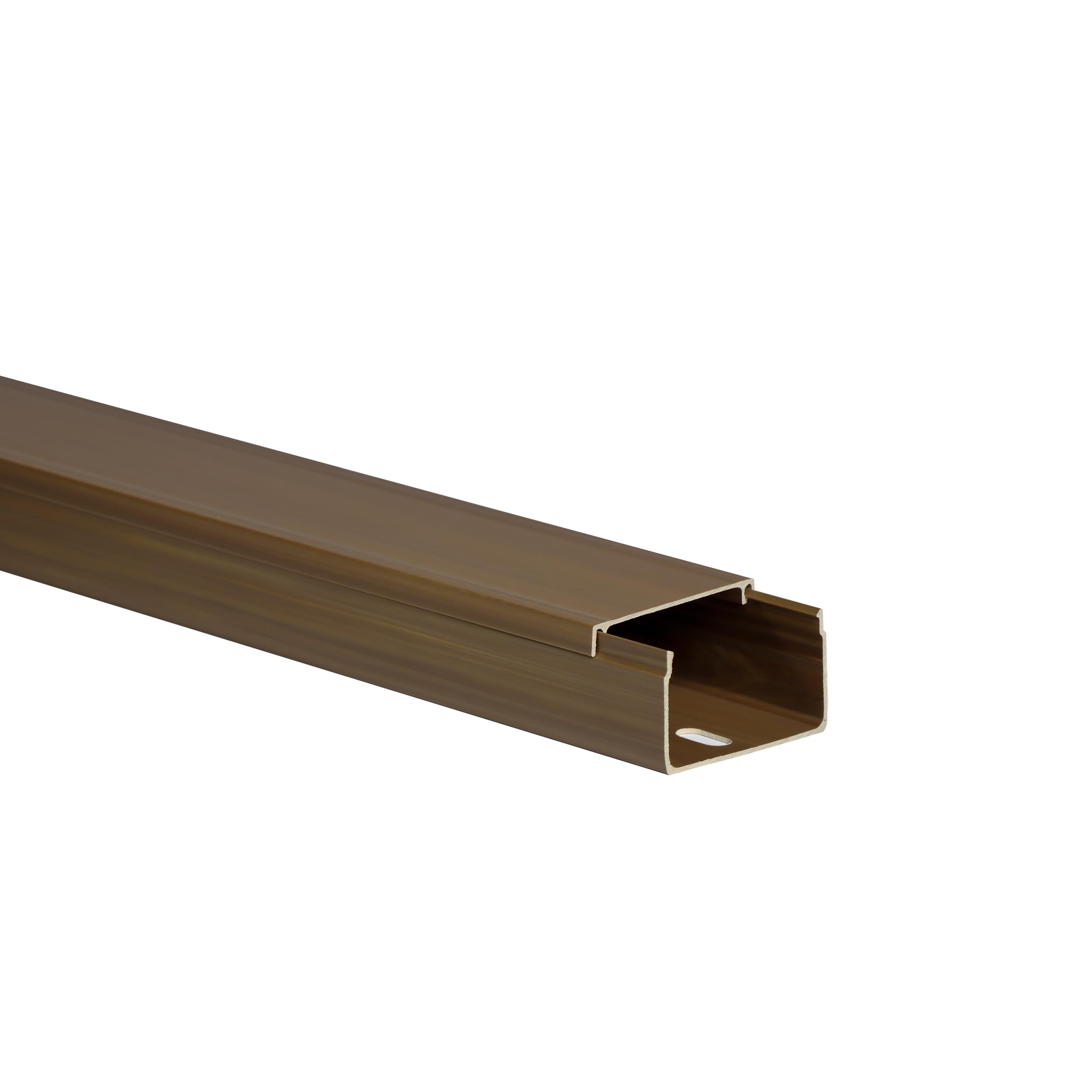 KOMIB - KK5030BR Hochwertige Kabelkanal 50 x 30 x 2000mm Braun 10 Meter - 5 x 2m (5 Stück) Elektroinstallation/Kabelmanagement - VDE