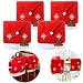 Produktbild outgeek Weihnachten Stuhlbezug, 4PCS Weihnachts Chair Back Cover Santa Cap Dining Chair Abdeckung Weihnachten Supplies