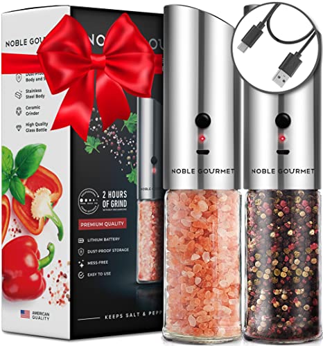 Electric Salt & Pepper Grinder Set Ÿ?? USB Rechargeable, Automatic Mills for Black Peppercorn & Sea Salt main image 1