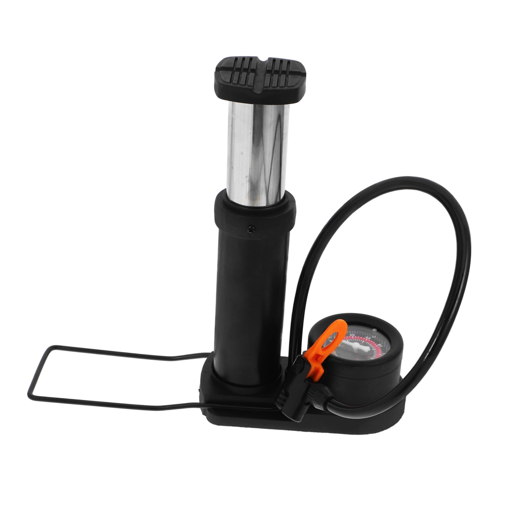 KICHOUSE Universal Tire Floor Pump for Bikes Electric Vehicles Motorcycles Activated Foot Pump with 2-in-1 USA French Nozzles
