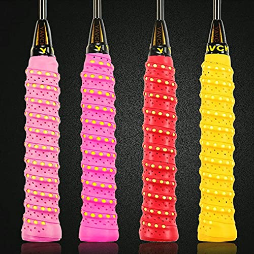 CactusAngui Overgrips Raquete de Badminton de tênis, de longa duração, cor brilhante antiderrapante