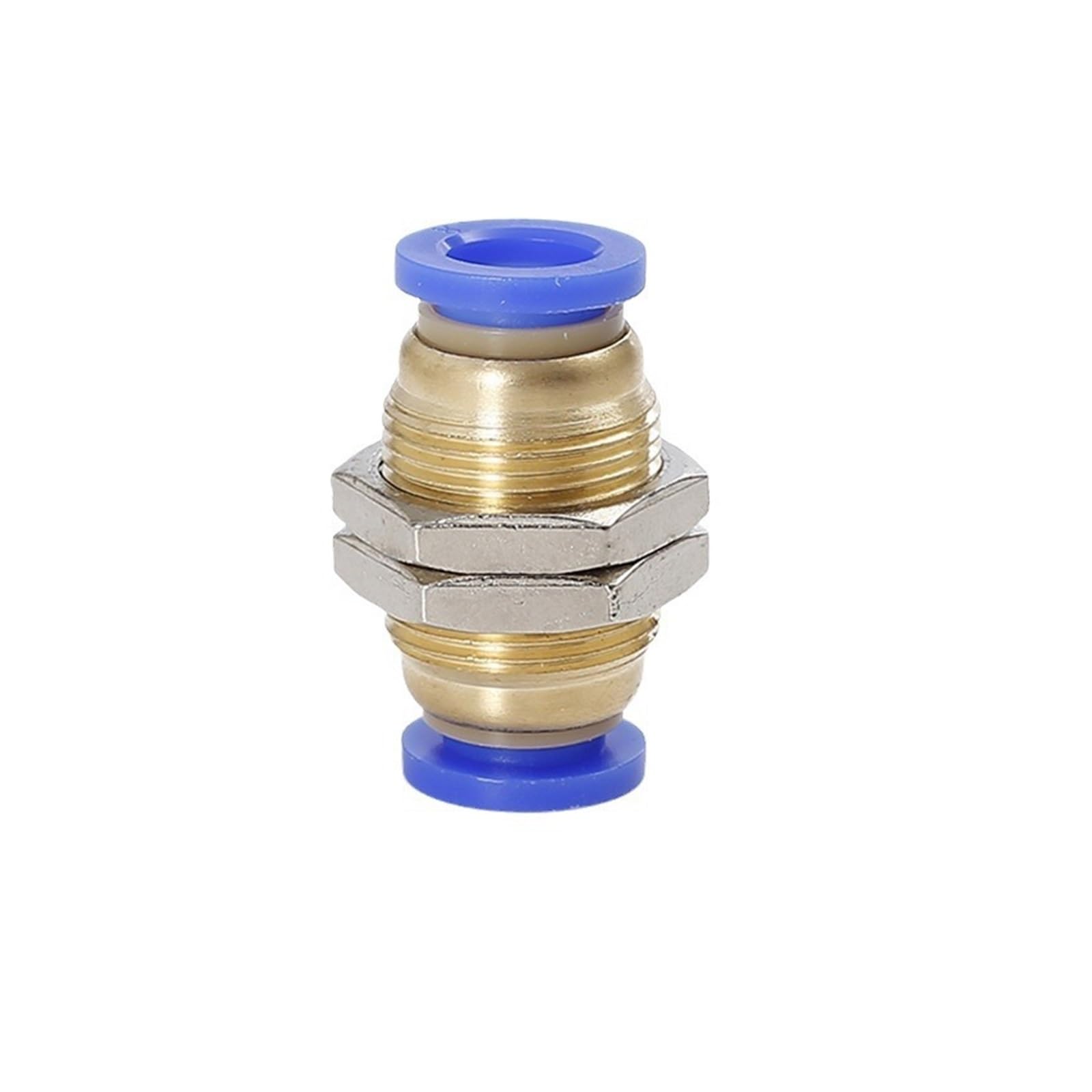Conector neumático recto PM-8 pasapanel para manguera de aire PU de 8mm blanco