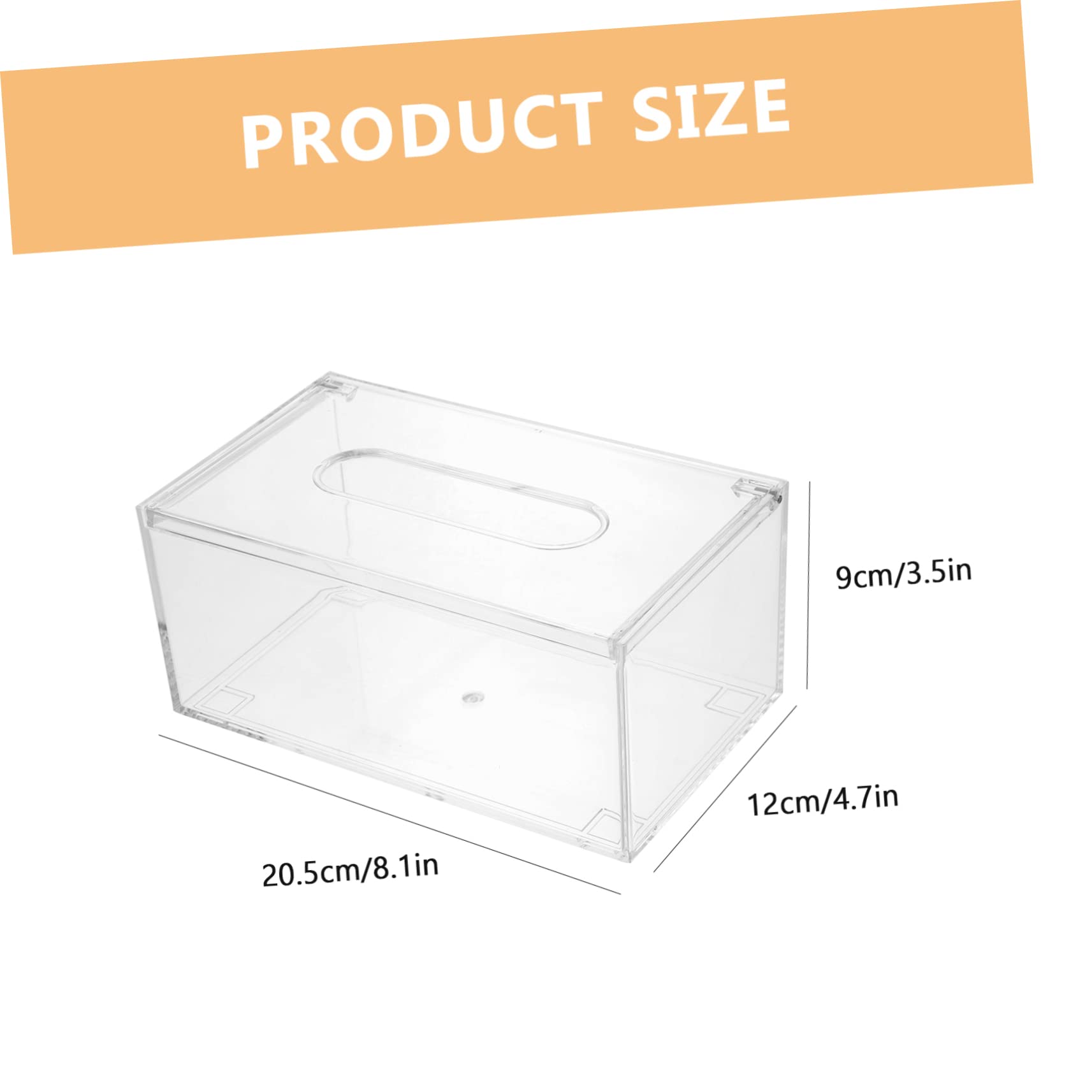 UTHCLO Paper Box Tissue Holder Modern Acrylic Box Cover Rectangular Organizer