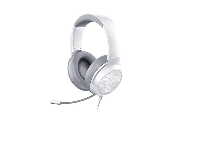 Razer Kraken X Ultralight Gaming Headset: 7.1 Surround Sound Capable - Lightweight Frame - Integrated Audio Controls - Bendable Cardioid Microphone - for PC, PS4, Nintendo Switch - Mercury White