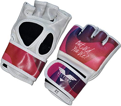 Women's Mma Gloves Boxing Gloves Synthetic Leather Fingerless Punching Bag Gloves For Kickboxing, Sparring, Muay Thai And Heavy Bag (Small, But Did You Die) #TOP2