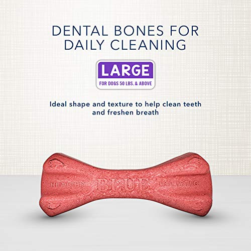 Blue Buffalo Dental Bones Large Natural Dental Chew Dog Treats, (50 Lbs And Up) 36-Oz Bag Jumbo Pack #TOP2