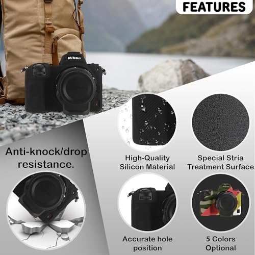 Funda para cámara Nikon Z6 Z6II Z7 Z7II silicona negra miniatura 2