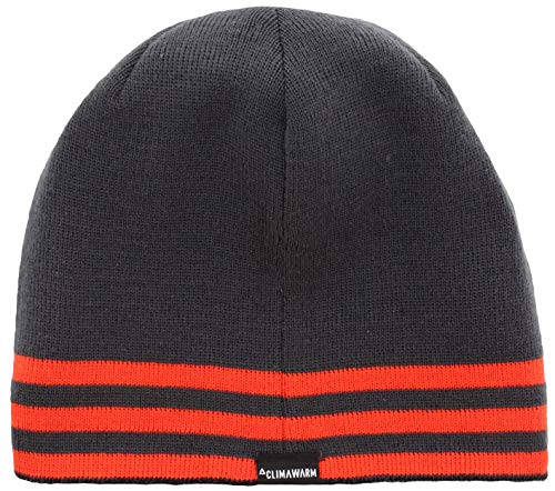 adidas Men's Eclipse Reversible Beanie, Black - Night Grey Marl/Black/Hi Res Red, ONE