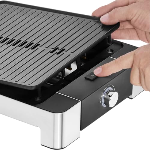 WMF Lono - Parrilla De Mesa, 1250 W, Acero Inoxidable/Revestimiento Antiadherente - imagen 4