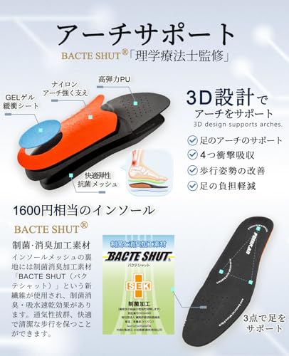 Poerkan 立ったまま履ける靴 理学療法士監修 走れる ビジネスシューズ メンズ 超軽量 ビジネス スニーカー 革靴 制菌・消臭&アーチサポート機能インソール搭載 疲れにくい 歩きやすい 立ち仕事 ドレスシューズ の商品画像 3