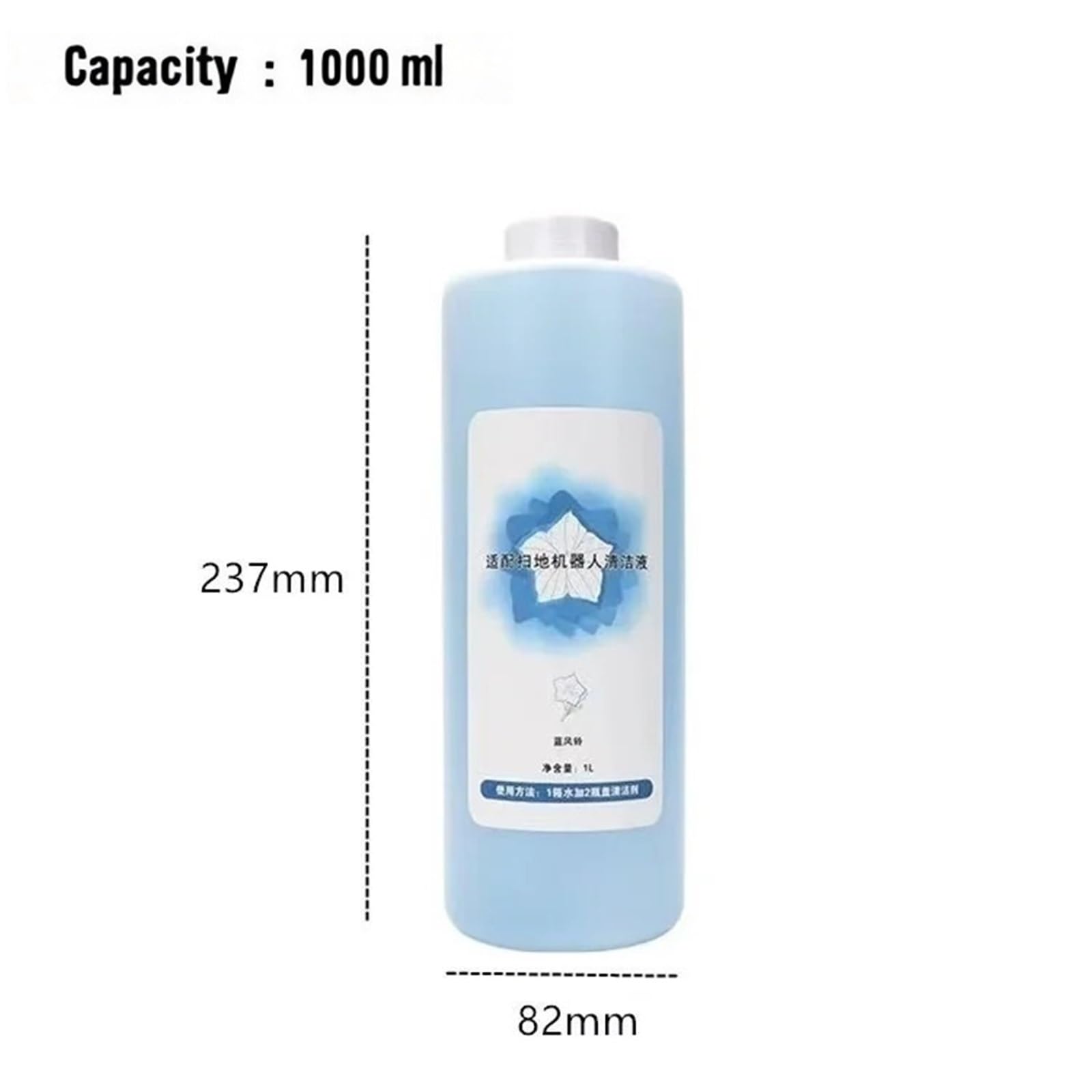 Solución limpiadora de suelos (1 l), compatible con ECOVACS Deebot N9+T10 OMNI/T10 TURBO/X1 OMNI/X1 TURBO/T20/T30 Pro OMNI.(2-Pack)