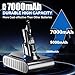 BATTOOL Upgraded 7000mAh 21.6V Li-ion Battery Replacement for Dyson V7 Battery 229687 225403 SV11 Compatible with Dyson V7 Animal Motorhead Absolute Fluffy Trigger Allergy Vacuum