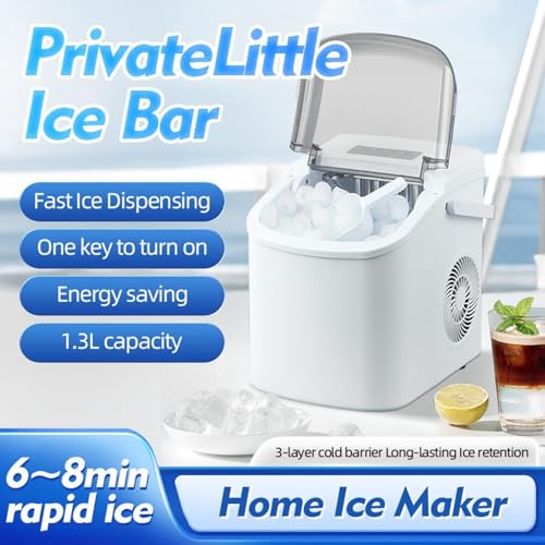 Máquina portátil para hacer cubos de hielo 12 kg/24h miniatura 2