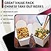 Green Direct 8 oz. Chinese Take Out Boxes – White Paper Food Containers with Metal Handle, Pack of 50 – Disposable To Go Boxes for Leftovers, Party Favors, Meal Prep, and Storage