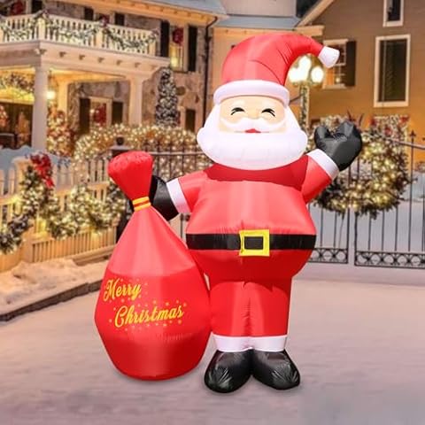 8 FT Inflatable Santa by MOOSE OUTDOORS Cover
