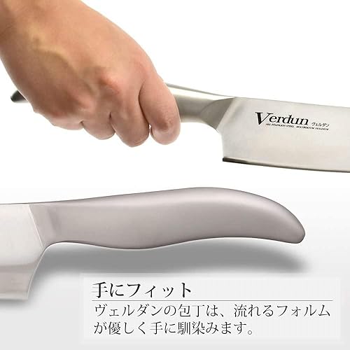 Miniatura 4 de Shimomura Kogyo - Cuchillo Verdun Santoku fabricado en Japón 6496in acero molibdeno vanadio compatible con lavavajillas OVD-11 Niigata Tsubame Sanjo