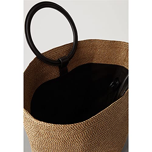 Bolso de paja Bolso de paja Bolso de mujer Bolso de playa Hecho a mano Mimbre Verano Tote Bolsas grandes de ratán Bandoleras de hombro 649