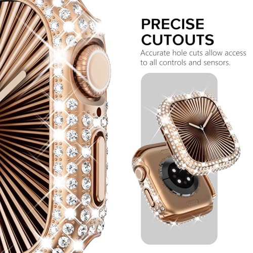 Coque Apple Watch 41mm évite rayures cadre strass antichoc - 3