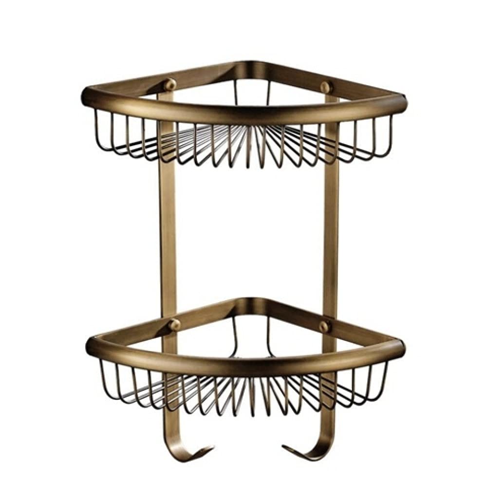 Étagère à serviettes en bronze antique et accessoires de salle de bain rétro