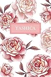 yashica electro 35  Yashica: Personalized Notebook with Flowers and Custom Name – Floral Cover with Pink Peonies. College Ruled (Narrow Lined) Journal for Women and Girls