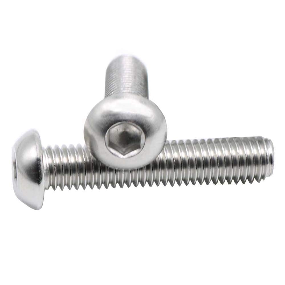 M8 Knopfkopfschrauben Edelstahl Inbus 12-80 Mm M8 Steckschlüsselkopfschrauben Mit Kuppelkopf (Button Head Aluminiumdraht 8 Mm