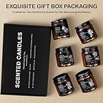 Scented Candles for Men | 6 Pack Candles for Home Scented, 150 Hour Burn Time Aromatherapy Christmas Candles Gifts for Men Birthday|Sandalwood Cedar | - Image 3