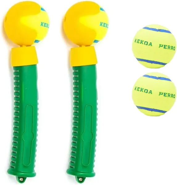 Kekoa Extending Ball Launcher Green 2 Pack Includes 2 Balls