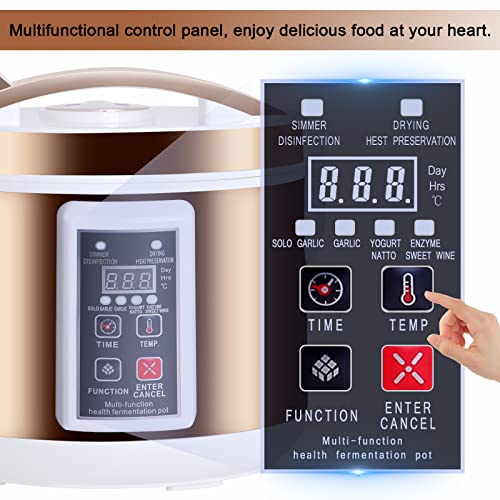 Black Garlic Fermenter Automatic Intelligent Ferment Box 6L 7-Day Rapid Fermentation Black Garlic Sweet Rice Wine Maker Natto Maker Yogurt Pot (110V) #TOP2