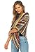 Back From Bali Womens Colorful Knit Poncho Sweater Cape Soft Striped Boho Tunic Shawl Multicolored