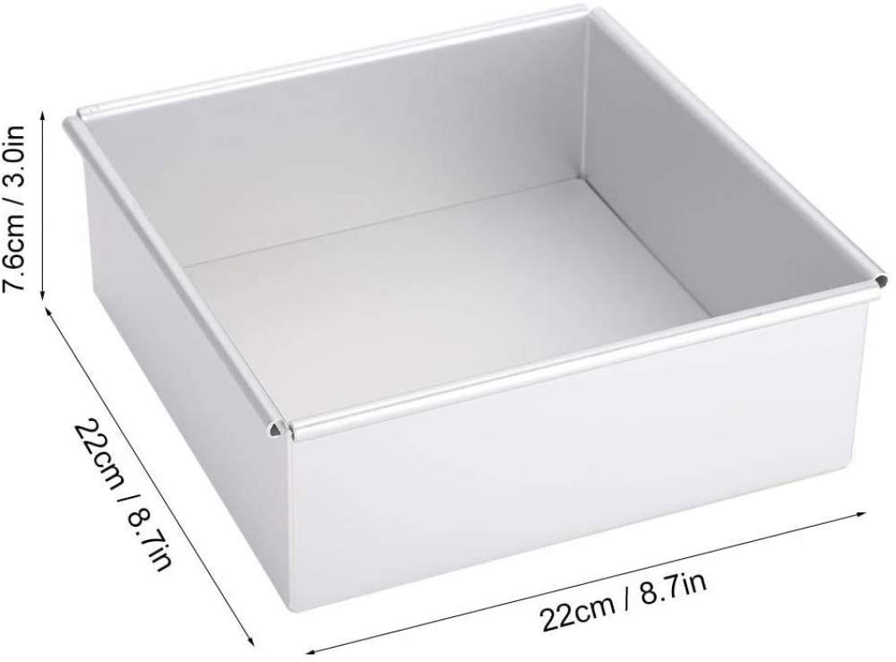 Stampo per Torta da Forno a Forma Quadrata in Alluminio Anodizzato Stampo per Torta per Mousse con Fondo Rimovibile per Cucina Domestica