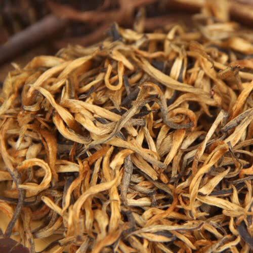 Tè nero cinese Jin Ya 70g Dianhong Tè naturale Dian Hong rima rossa gemma d'oro (70g*2) - immagine 5