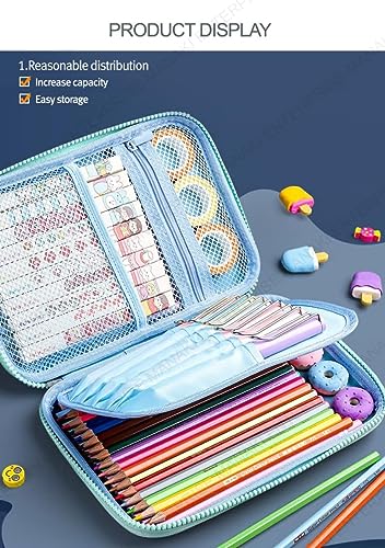 Image of Pencil Case, Cute Cartoon Pencil Pouch 3D Embossed Design Novelty Pencil for Case Gift for Students Kids(Cute Big Pouch)