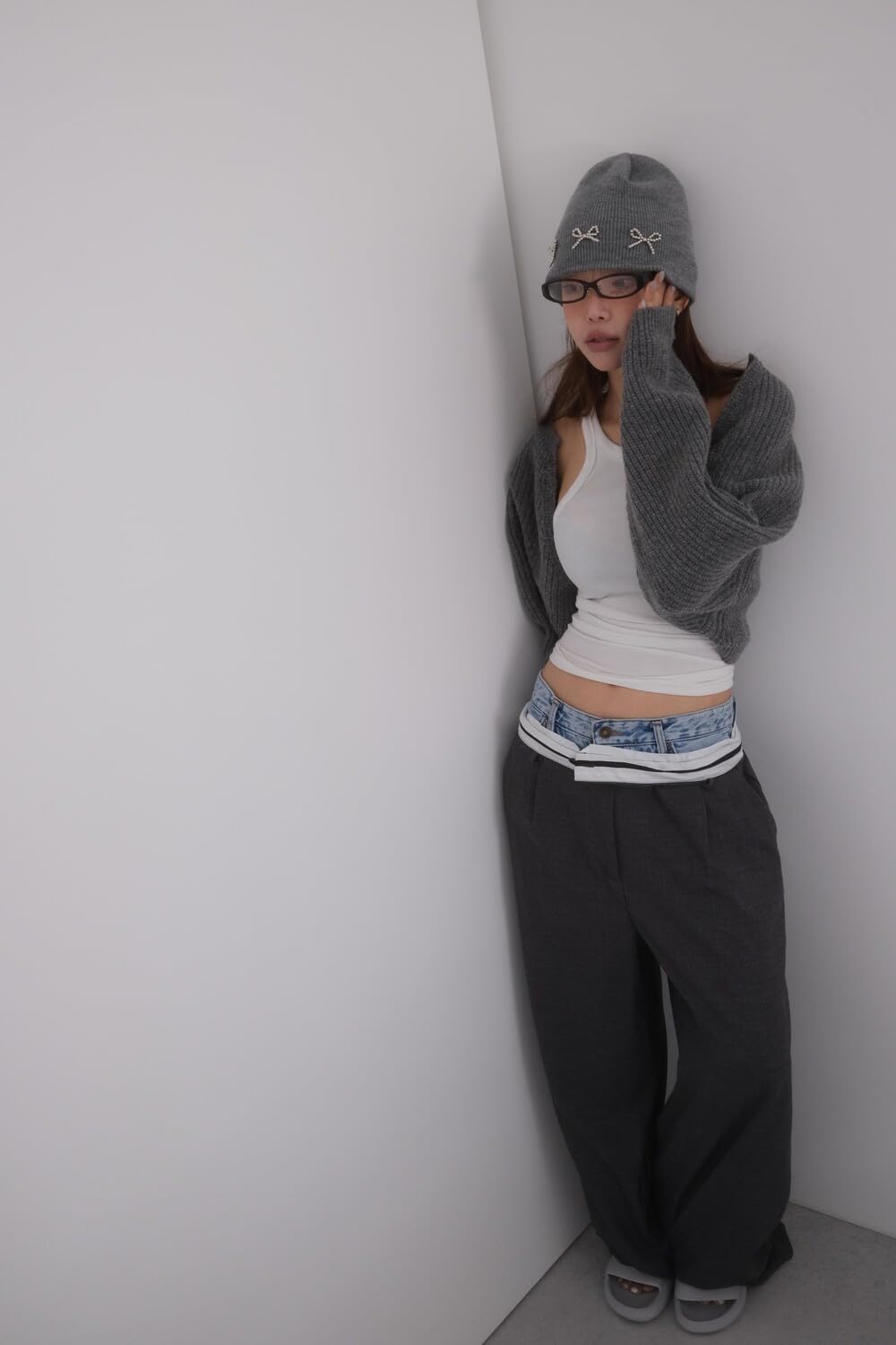 Women Cute Bow-Tie Beanie Hats Y2k Aesthetic Accessories Alt Emo Soft Warm Skull Cap Trendy Knit Winter Hat Women Cute Bow-Tie Beanie Hats Y2k Aesthetic Accessories Alt Emo Soft Warm Skull Cap Trendy Knit Winter Hat