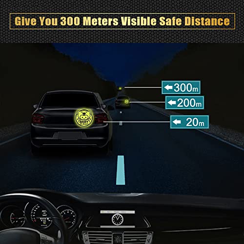 Image of 20PCS Car Wheel Hub Strong Reflective Stickers for Cars Night Safety Warning Reflective Stripe Decal Auto Motorcycle Wheels Rim Cycling Bicycle Truck Car Stickers (Pink)