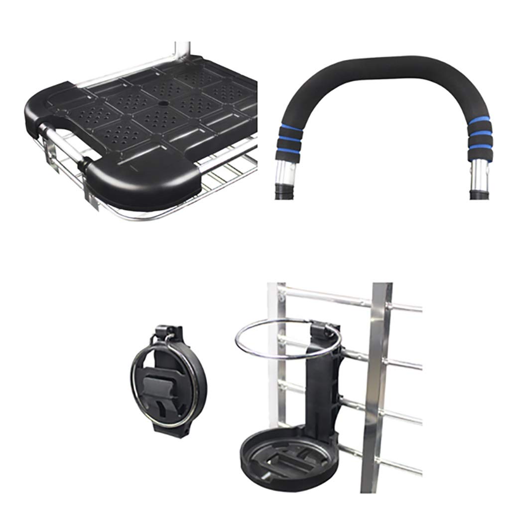 Trolley-Ersatztasche, Trolley-Tasche, Einkaufswagen, Einkaufswagen, Treppensteigwagen, Sitzwagen, faltbar, mit Abdeckung zum Sitzen, 4 Räder, abnehmbar, Canvas, abnehmbare Tasche