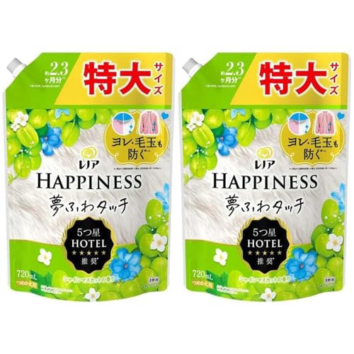 【まとめ買い】 レノアハピネス 夢ふわタッチ シャインマスカットの香り つめかえ用 特大サイズ P&G × 2個