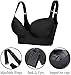 rosyclo Filifit Sculpting Uplift Bra, Chumbo Bra Women's Deep Cup Bra Fat Full Back Coverage Hide Back Push Up Sports Bra (Black DD-46)