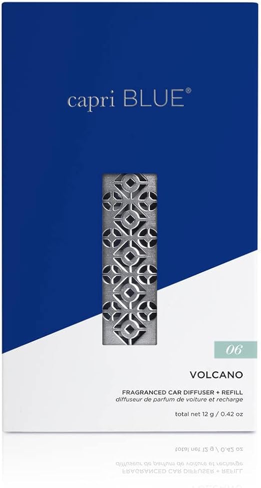 Capri Blue Volcano Fragranced Car Diffuser with Refills - Volcano Car Air Freshener Diffuser - Includes Tropical Fruit Scented Refills