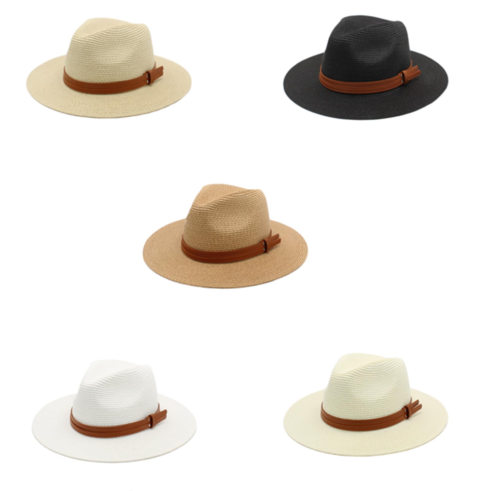 Cappello Panama Cappello Paglia Oversize Cappello da Traspirante con Catena Intrecciata per Uomini, Donne e Bambini Eleganti Protezioni Solari