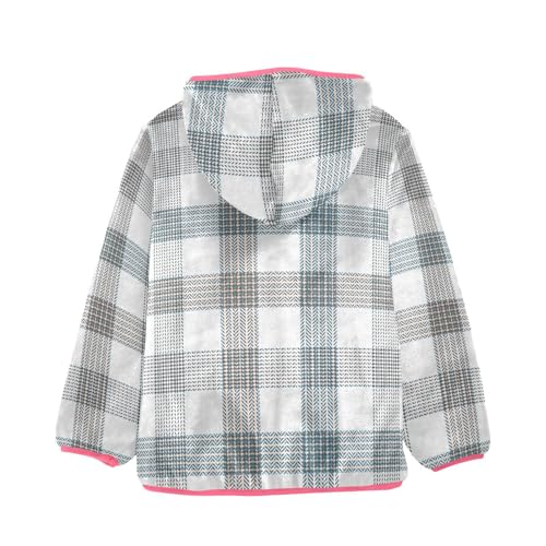 GuoChe Buffalo Plaid Tartan Check Scotland Gray Fleece Jacket Toddler Boy2