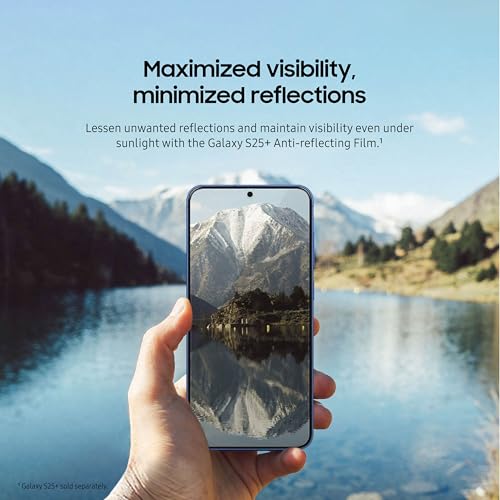 Image of Samsung Galaxy S25+ Anti-Reflecting Film, Phone Screen Protector, Increased Visibility, Dust and Fingerprint Protection, Anti-Scratch, US Version, EF-US936CTEGUS