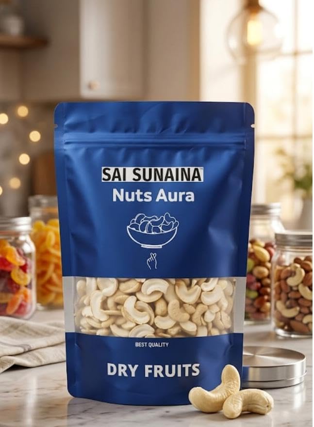 Sai Sunaina split Cashew Nuts, 2 Tukda kaju Large Split Kaju, Perfect for Sweets, Curry & Daily Consumption (250gm)