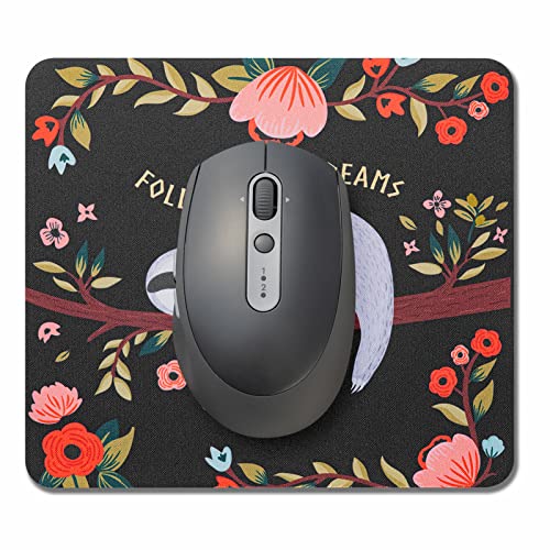 AOKSUNOVA Petit Tapis de Souris Multicolore 18 x 16 cm avec Motif de Paresseux Mignon