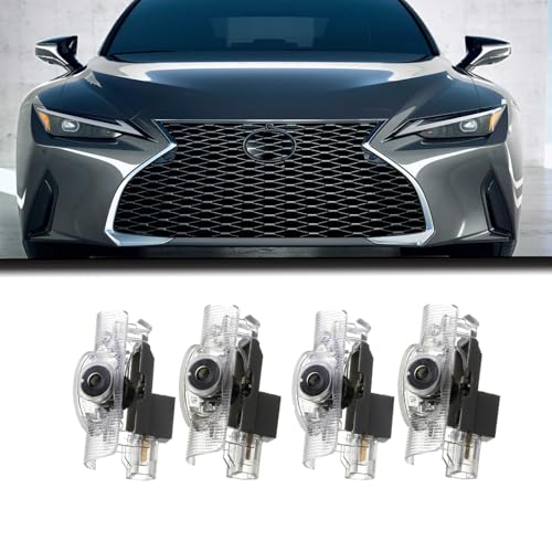 4Pcs Car Door Lights Logo Projector Never Fade HD LED Door Welcome Projector Lights Compatible with LS/ES/IS/LX/RX/GS/GX/RC Car Door Accessories,3D Ghost Shadow Lamp