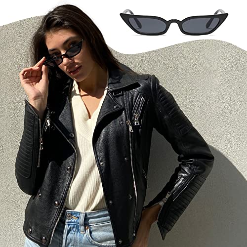 Freckles Mark 90s Vintage Retro Narrow Cat Eye Sunglasses for Women Small Fashion Sun Glasses3