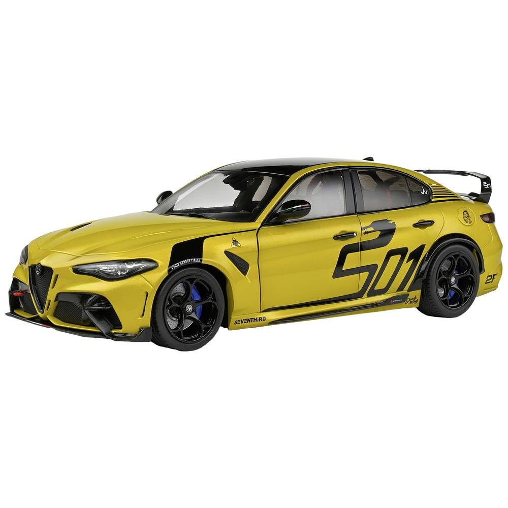 Solido 1:18 Alfa Romeo Giulia GTA NAGEMAAKT Yellow 2022 : Amazon